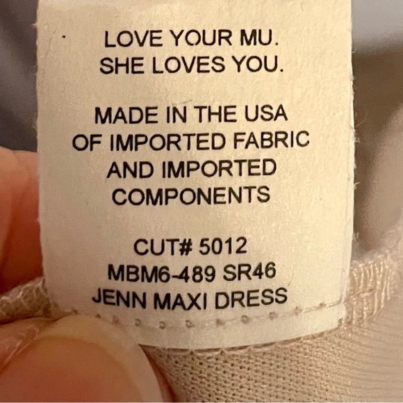 NWT Show Me Your Mumu Jenn “Show Me The Ring” Formal Maxi Dress Beige size XL - Picture 13 of 15